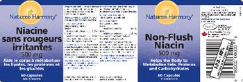 Nature's Harmony Non-Flush Niacin 500 mg - 