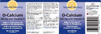 Nature's Harmony O-Calcium 500 mg With Vitamin D - 