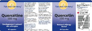 Nature's Harmony Quercetin 500 mg - 