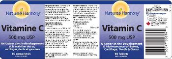 Nature's Harmony Vitamin C 500 mg USP - 