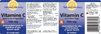 Nature's Harmony Vitamin C With Rose Hips 500 mg - 