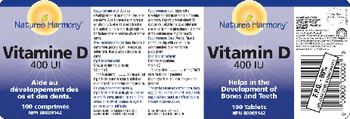 Nature's Harmony Vitamin D 400 IU - 