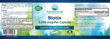 Nature's Lab Biotin 5,000 mcg - supplement