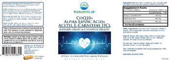 Nature's Lab CoQ10 + Alpha Lipoic Acid + Acetyl L-Carnitine HCl - supplement