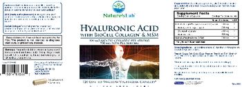 Nature's Lab Hyaluronic Acid with BioCell Collagen & MSM - supplement