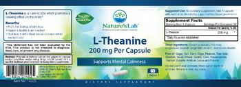 Nature's Lab L-Theanine 200 mg - supplement