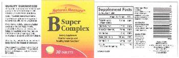 Nature's Measure B Super Complex - supplement
