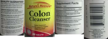 Nature's Measure Colon Cleanser - supplement