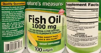Nature's Measure Fish Oil 1000 mg - supplement