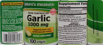 Nature's Measure Garlic 1000 mg - supplement