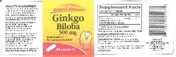 Nature's Measure Ginkgo Biloba 500 mg - supplement