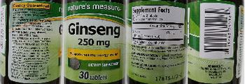 Nature's Measure Ginseng 250 mg - supplement
