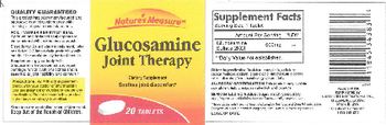 Nature's Measure Glucosamine Joint Therapy - supplement