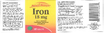 Nature's Measure Iron 18 mg - supplement