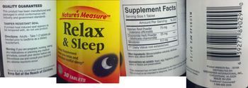 Nature's Measure Relax & Sleep - supplement