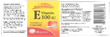 Nature's Measure Vitamin E 100 IU - supplement