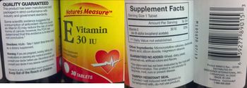 Nature's Measure Vitamin E 30 IU - supplement