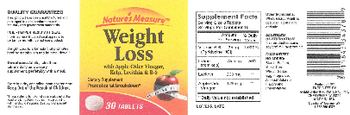 Nature's Measure Weight Loss - supplement