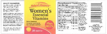 Nature's Measure Women's Essential Vitamins - supplement