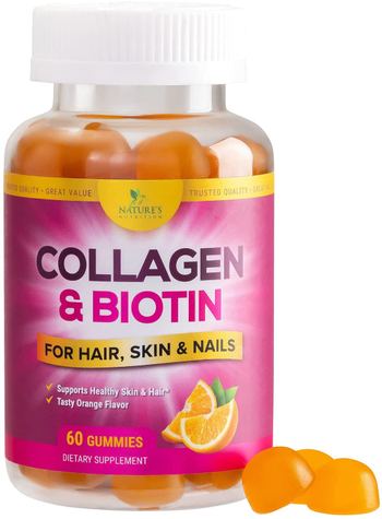 Nature’s Nutrition Collagen Gummies with Extra Strength Biotin for Hair - supplement