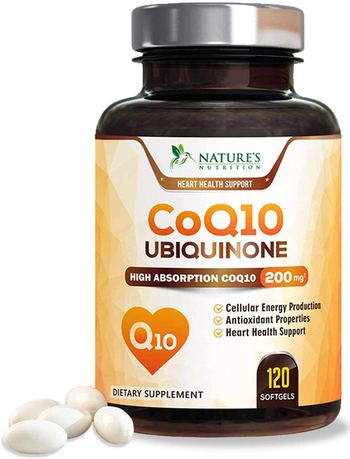 Nature’s Nutrition CoQ10 High Absorption Coenzyme Q10 200mg - supplement