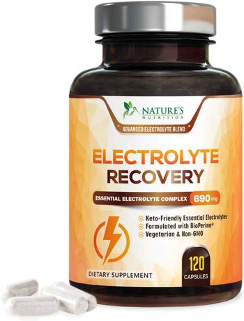 Nature’s Nutrition Electrolyte Capsules Extra Strength Salts 690mg - supplement