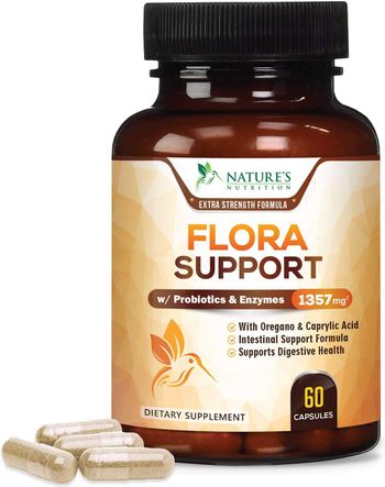 Nature’s Nutrition Flora Support Extra Strength with Probiotics 1357mg - supplement