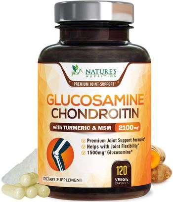 Nature’s Nutrition Glucosamine with Chondroitin Turmeric Supplement - supplement