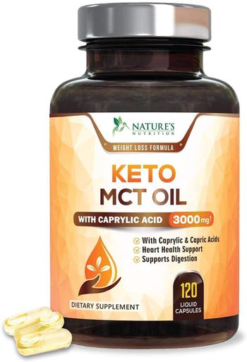 Nature’s Nutrition Keto MCT Oil Capsules - supplement