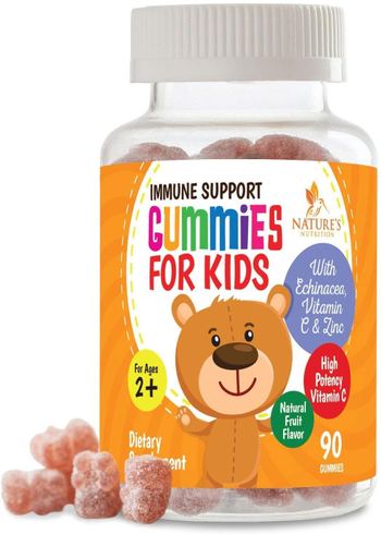 Nature’s Nutrition Kids Immune Support Gummies with C, Echinacea and Zinc - supplement