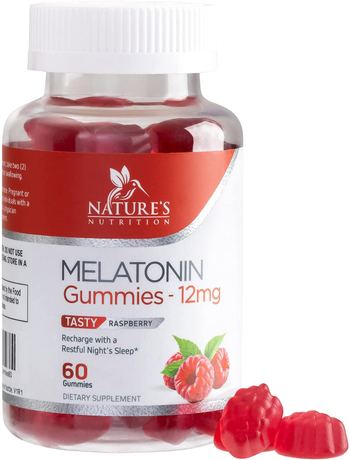Nature’s Nutrition Melatonin Gummies Extra Strength 12 mg Dose Sleep Support - supplement