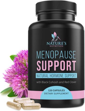 Nature’s Nutrition Menopause Supplements Extra Strength Hot Flash Support 1256 mg - supplement