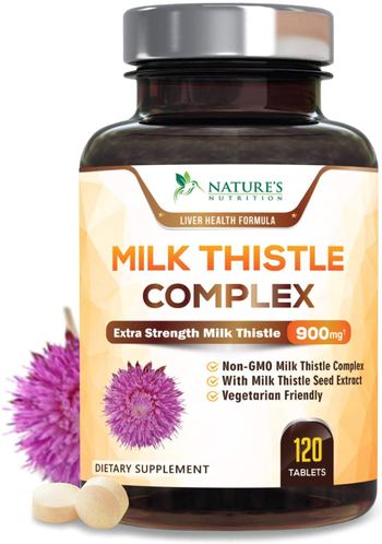 Nature’s Nutrition Milk Thistle Tablets, Highly Concentrated Extract 900mg - supplement