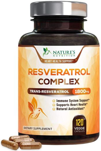 Nature’s Nutrition Resveratrol 1800mg Per Serving - supplement