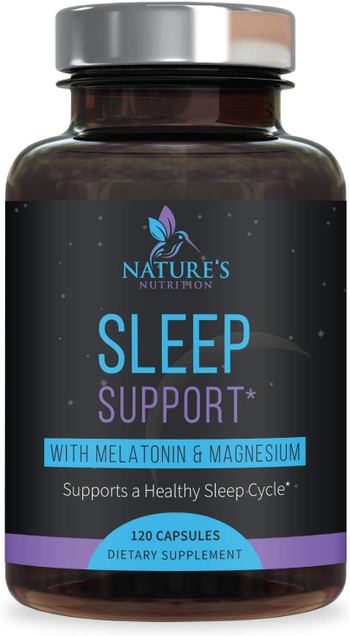 Nature’s Nutrition Sleep Support Supplement Extra Strength Melatonin 10 mg Formula - supplement