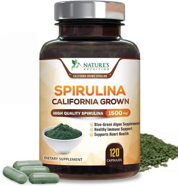 Nature’s Nutrition Spirulina Capsules 1500mg - supplement
