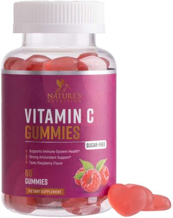 Nature’s Nutrition Sugar Free Vitamin C Gummies for Immune Support - supplement
