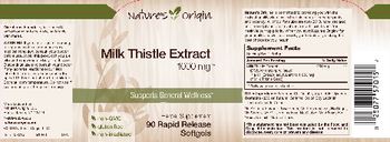Nature's Origin Milk Thistle Extract - herbal supplement