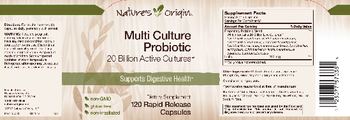 Nature's Origin Multi Culture Probiotic - supplement