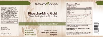 Nature's Origin Phospha-Mind Gold Phosphatidylserine Complex - supplement
