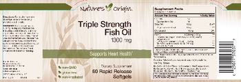 Nature's Origin Triple Strength Fish Oil 1360 mg - supplement