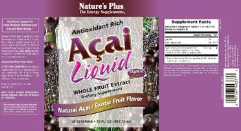 Nature's Plus Acai Liquid Natural Acai/Exotic Fruit Flavor - supplement