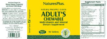 Nature's Plus Adult's Chewable Natural Pineapple Flavor - multivitamin and mineral supplement