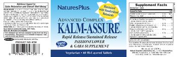 Nature's Plus Advanced Complex Kalm-Assure - passionflower gabsupplement