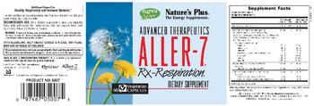 Nature's Plus Advanced Therapeutics Aller-7 Rx-Respiration - supplement