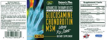 Nature's Plus Advanced Therapeutics Extended Delivery Glucosamine Chondroitin MSM Ultra Rx-Joint - supplement