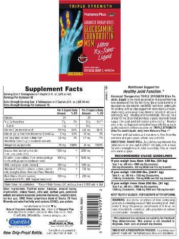 Nature's Plus Advanced Therapeutics Glucosamine Chondroitin MSM Ultra Rx-Joint Liquid Mixed Berry Flavor - supplement