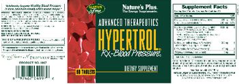 Nature's Plus Advanced Therapeutics Hypertrol Rx-Blood Pressure - supplement