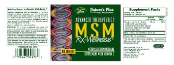 Nature's Plus Advanced Therapeutics MSM Rx-Wellness - methylsulfonylmethane supplement with vitamin c