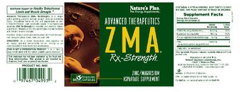 Nature's Plus Advanced Therapeutics ZMA Rx-Strength - zincmagnesium aspartate supplement
